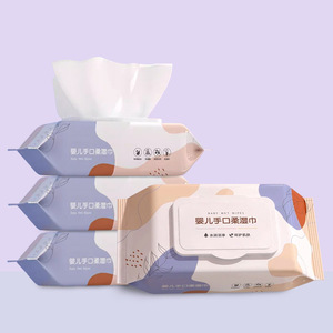 Grand paquet de lingettes pour les mains et la bouche des bébés, spécialement conçues pour les mères, les bébés et les enfants, pour nettoyer et laver le visage. - Product Image 1
