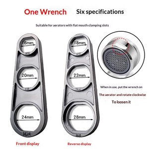 ประแจอเนกประสงค์สำหรับถอดหัวฉีดและตัวเติมอากาศก๊อกน้ำ 6-in-1 รุ่น A39 ผลิตจากเหล็กอัลลอยด์ ไม่สามารถปรับแต่งได้ - Product Image 5