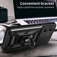 Funda trasera neutra de armadura Simple con todo incluido para Redmi 13C 4G, funda protectora para teléfono móvil, Protector de cámara integrado Push
