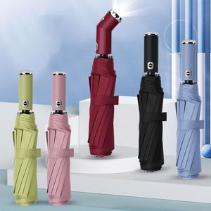 Parapluie manuel pour voiture, pare-soleil inversé, double usage, lampe torche LED, parapluie d'affaires, plastique minimaliste, cadeau publicitaire - Product Image 1