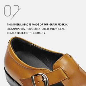 Zapatos Oxford de Vestir Casuales para Hombre, Diseño Romano con Punta en Pico, de Cuero Vacuno, Cómodos, Transpirables, para Primavera/Verano, Bodas y Fiestas, Personalizados OEM - Product Image 3