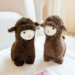 Peluche <span class=keywords><strong>Alpaga</strong></span> Moelleuse 25/35/48cm, Jouet en Peluche Llama à Poils Bouclés, Adorable Poupée Douce de la Ferme pour Cadeau de Fêtes - Product Image 5