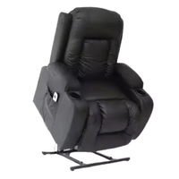 Fauteuil inclinable électrique en cuir avec massage et chauffage, recharge USB, pour soins aux seniors, fournisseur de meubles en gros, commande en gros