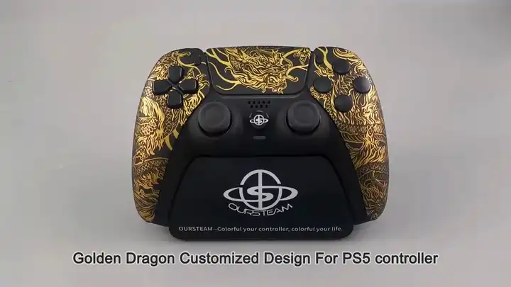 Golden Dragon - PS5 - Custom Controllers - Controller Chaos