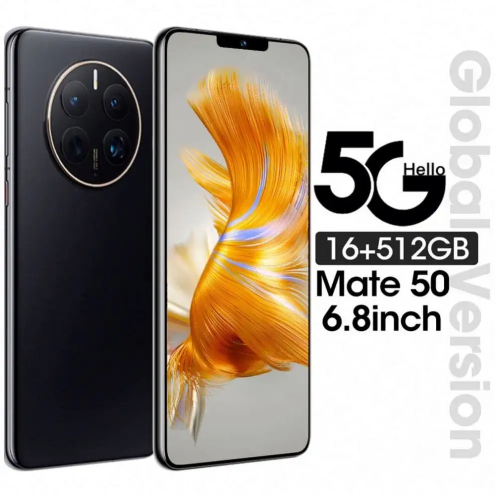 OEM huwei P50 Pro ponsel pintar 7.1 inci, ponsel pintar Android 4G 5G Buka kunci 16GB 1TGB Huwai