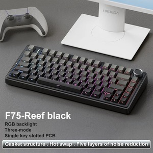 คีย์บอร์ดกลไก F75 แบบ Gasket 75% Layout รองรับการเชื่อมต่อแบบ Tri-Mode ไร้สายผ่านบลูทูธ ปุ่มกด RGB ปรับแต่งได้ สำหรับเล่นเกม เงียบพิเศษ พร้อม Gasket Mount ระดับพรีเมียม - Product Image 4