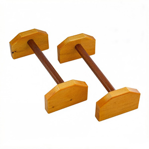 Supporto per Flessioni in Legno Naturale Massiccio con Base Antiscivolo, Attrezzo per <span class=keywords><strong>Ginnastica</strong></span> per Bambini, Allenamento Braccia e Core per Educazione Precoce - Product Image 5