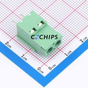 DB129V-5.0-2P-GN-S Screw Terminal Block Through hole Component (THT),P=5mm Connector 1x2P 5mm Green Through Hole - Product Image 1