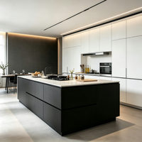 Ensembles de meubles de cuisine modulaires complets en contreplaqué avec unités de cuisine modulaires écologiques pour projets résidentiels