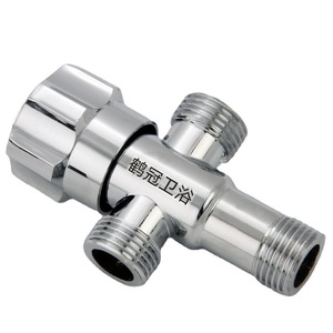 Válvula angular de doble salida Crane Crown de 1/2 pulgada (17 mm) para agua a temperatura normal, válvula de tres vías - Product Image 5