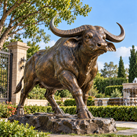 Statue de buffle en bronze, célèbre fonderie chinoise, grande sculpture d'animal en bronze sur mesure
