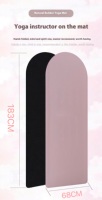Tapis de yoga écologique antidérapant en forme d'arche ovale, logo personnalisé, 4,5/5 mm, tapis d'exercice doux de qualité supérieure, tapis de yoga en PU pour la pratique du Pilates