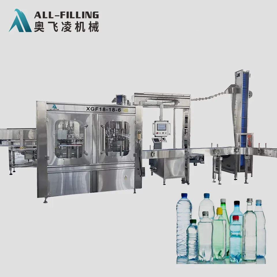 Zhangjiagang Complete 3 in 1 pure drinking water bottling production line equipment mineral water filling machine