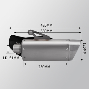 <span class=keywords><strong>R1</strong></span> <span class=keywords><strong>AK</strong></span> M1HAPLT 51mm Universel Moto Silencieux D'échappement Haute Performance En Alliage De Titane avec Fibre De Carbone Hea pour M1 Vélos - Product Image 3