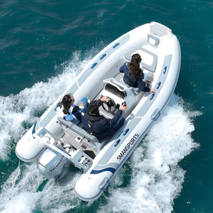 14ft 420cm coque en aluminium RIB Bateau de sauvetage PVC hypalon gonflable Bateau à rames rigide - Product Image 5