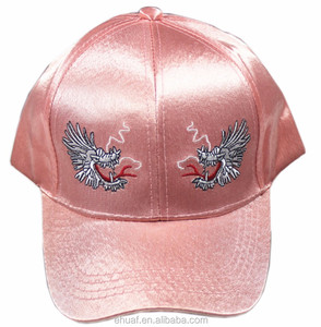 नई शैली थोक फैशन ड्रैगन कढ़ाई शिफॉन साटन बेसबॉल टोपी कैप्स - Product Image 1