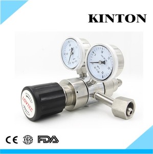 Kinton Inlet 4000psi Outlet 300psi Acero inoxidable Inline Co2 Gas 2 Etapa CGA320 Cilindro Regulador de presión - Product Image 5