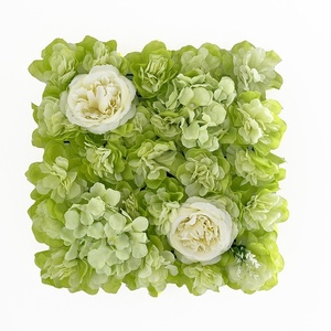 Mur floral 3D en soie, avec dégradé de couleurs, effet matinale, fond encadré, motif guirlande, doré chatoyant, pour la création d'un mur floral - Product Image 1