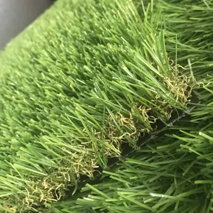 หญ้าเทียมสี่โทนสีเขียวสนามหญ้าเทียมสีเขียวปูพื้นหญ้าเทียมกลางแจ้งดูเป็นธรรมชาติ