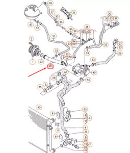 Manguera de Refrigeración del Radiador del Motor, Tubo de Refrigeración de Agua para VW Bora Golf Jetta Polo <span class=keywords><strong>Seat</strong></span> Skoda 032121065G  032 121 065 G - Product Image 5