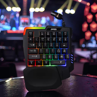 Nuevo Teclado Ergonómico para Juegos de 35 Teclas, Retroiluminación LED, Luminoso, USB, con Cable, para PC