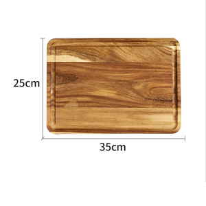 Acacia gỗ hình chữ nhật bằng gỗ cắt khối cho nhà bếp cho thực phẩm ăn sáng và cắt Board - Product Image 5