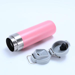 Großhandel Isolierte Edelstahl Wasser flasche Benutzer definiertes Logo Auslaufs ichere Sport Quick Flip <span class=keywords><strong>GO</strong></span> Wasser flasche mit Druckknopf deckel - Product Image 2