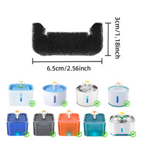 Filter Pengganti Dispenser Air Hewan Peliharaan Kucing dan Anjing 5L Ramah Lingkungan Otomatis Berbentuk Busur Lingkaran Resin Karbon Aktif Kotak Spons