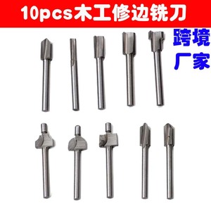 Hss Milling Cutter Set 3.2mm 10mm Length 2 Flutes For Woodworking And <b>Engraving</b> <b>Tools</b> - Product Image 4