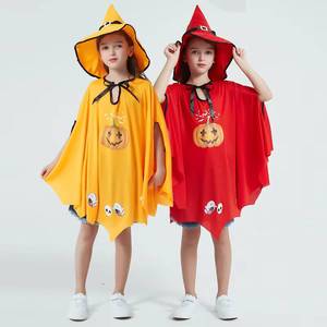 Capa de Bruja de Halloween para Niñas MS con Sombrero y Estampado de Calabaza, Conjunto de Disfraz, Ideal para Juegos de Rol y Fiestas Temáticas - Product Image 2