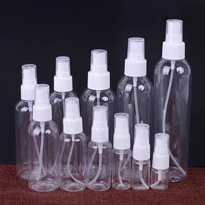 1oz 30ml 50ml 60ml 80ml 100ml 120ml 150ml alchohols leere transparente Alkohol PET-Kunststoff-Sprüh flaschen