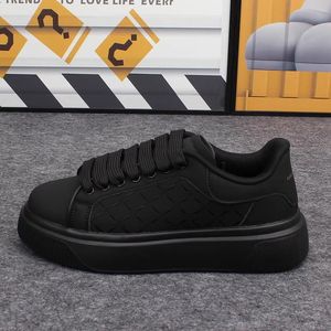 Men's Breathable Thick-soled Trendy Sports Lightweight Comfortable <b>Height</b>-<b>increasing</b> Casual Sneakers PU Upper PVC Autumn/Winter - Product Image 3