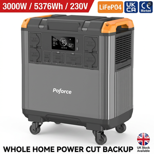 Station d'alimentation <span class=keywords><strong>portable</strong></span> 3000W 5376Wh LiFePO4 UK 230V pour la maison, la coupure de courant, les tempêtes d'hiver, le CPAP, les chaudières combinées, les caravanes et les véhicules électriques - Product Image 2