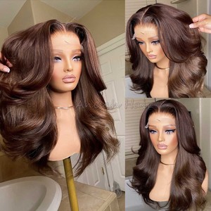 <span class=keywords><strong>Parrucche</strong></span> Frontali in Pizzo HD Trasparente 13x4 13x6 con Onde Morbide, 100% Capelli Umani, Pronte all'Uso Senza Colla, Colorate, per <span class=keywords><strong>Donne</strong></span> - Product Image 2