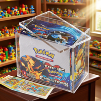 Étui transparent en acrylique ETB avec couvercle magnétique, étui de protection en acrylique, style moderne pour cartes Pokémon, étui pour booster TCG