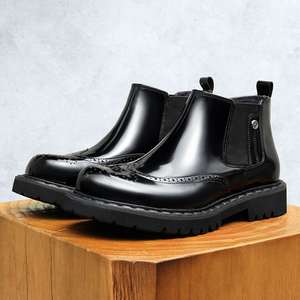 Zapatos Casuales de Negocios con Punta en Pico de Cuero Genuino al por Mayor, Zapatos Británicos de Otoño para Hombre, Transpirables y Ligeros - Product Image 6