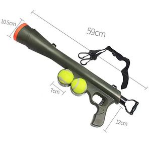 Rango de lanzamiento 12m Máquina automática de entrenamiento al aire libre para mascotas Equipo de agilidad Fetch Play Toy Tennis Gun <span class=keywords><strong>Dog</strong></span> <span class=keywords><strong>Ball</strong></span> Launcher con pelotas - Product Image 4