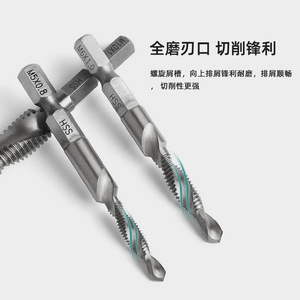 Jeu de tarauds et filières 6 pièces en acier rapide métrique et impérial, droite, à taraudage allongé - Product Image 3