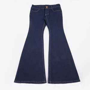 Pantalones Casuales Acampanados Elásticos Versátiles de Estilo Urbano Ins, Azul Oscuro, de Cintura Baja, Ajustados y Favorecedores, con Bolsillos, para Chicas Modernas - Product Image 6