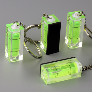 Mini acrylic mức độ tinh thần bong bóng keychain với 40x15x15 vuông mức độ bong bóng - Product Image 2