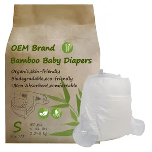 Chinese OEM Supplier Disposable Baby Diaper Grade A Organic Biodegradable Bamboo Diapers