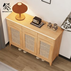 ขายตรงจากโรงงาน ราคาถูก รับทำโลโก้ ขั้นต่ำน้อย เป็นมิตรกับสิ่งแวดล้อม ดีไซน์ใหม่ ตู้เก็บรองเท้า เฟอร์นิเจอร์บ้าน ตู้รองเท้าไม้ - Product Image 5