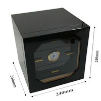 Boîte à cigares en bois de cèdre de haute qualité, humidor de bureau avec hygromètre et humidificateur, accessoires de luxe pour cigares