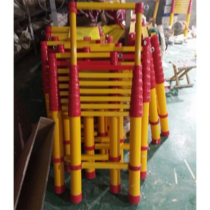 Escalera Telescópica Aislada de Bambú con Marco en A, Escalera Aislada para Colgar y Levantar - Product Image 4