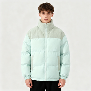 Automne <span class=keywords><strong>hiver</strong></span> vers le bas manteau unisexe collège adolescent garçons filles contraste couleur mode ample rembourré veste chaud enfants vêtements de plein air - Product Image 3