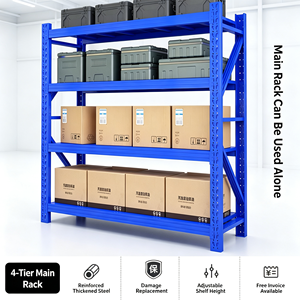 Steel Frame 5 <b>Shelf</b> Smooth Glide Wheels Reinforced Industrial Use Storage Rack With Casters For Warehouse With Casters Set - Product Image 2