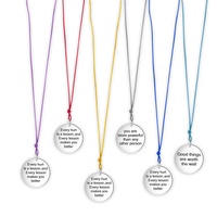 Pendentif rond à graver, étiquette de disque vierge d'estampage de pièce de monnaie pendentif de plaque pour collier en acier inoxydable à graver uni