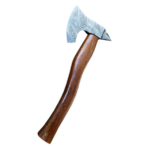 High Quality Damascus Steel Bearded <b>Axe</b> Hand Forged Wood <b>Handle</b> Custom Logo Outdoor Camping <b>Axe</b> Wholesale Custom Damascus <b>Axes</b> - Product Image 1