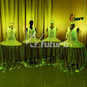 Coiffe Lumineuse LED Fibre Optique <span class=keywords><strong>Méduse</strong></span> Spectacle Scénique Dégradé de Couleurs <span class=keywords><strong>Costume</strong></span> de Ballet - Product Image 6