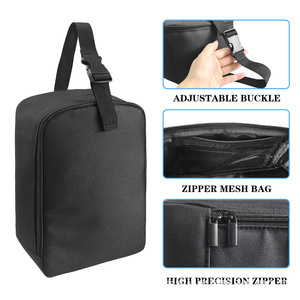 Travel Steam Iron Storage Bag Nylon Black Zipper Closure Portable Carrying Case For Handheld Steamer Garment Bags - Product Image 2